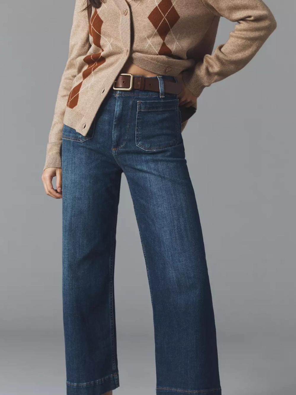 Maeve Colette High-Rise Wide-Leg Cropped Jeans Size 29 Preppy Chic
No Size Tag